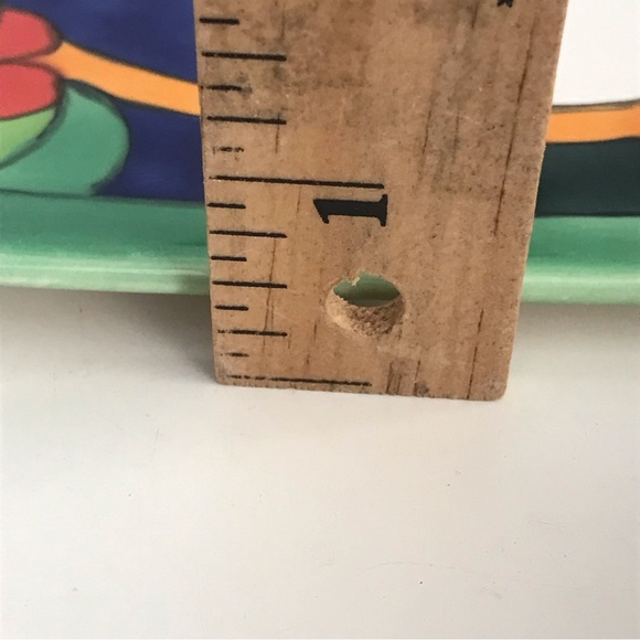 Hand Painted Bird on a Branch 5" Ceramic Square Trinket Dish Signed - Picture 6 of 8